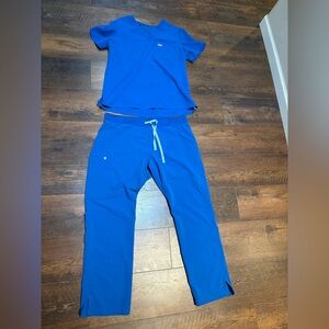Figs Royal Blue XL Scrub Set